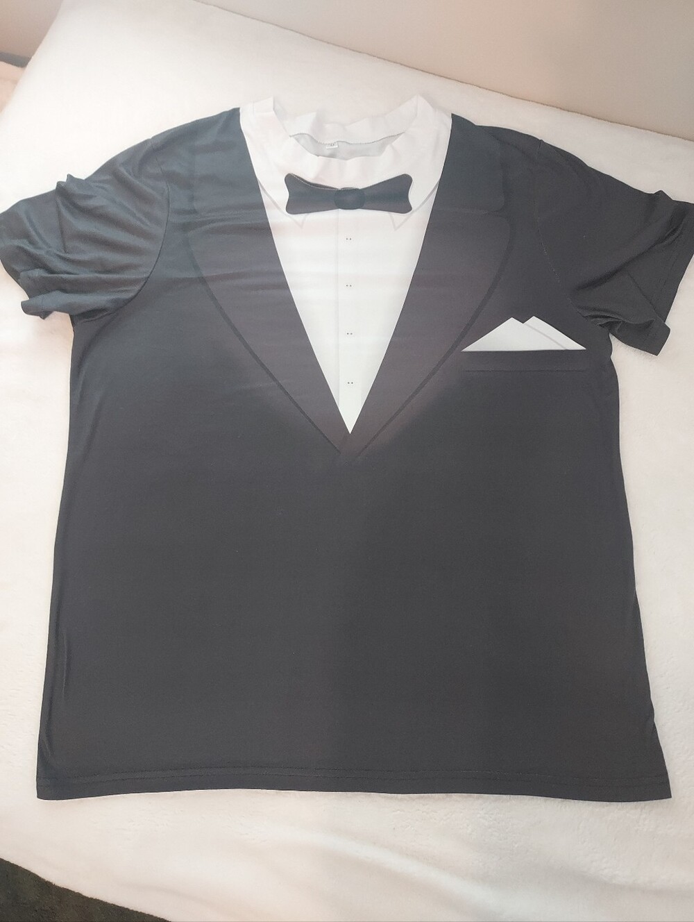 Novelty Tuxedo Graphic T-shirt Medium Quirky Wedding Groom